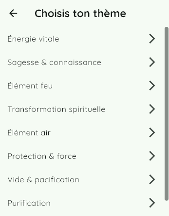 Liste des thèmes
